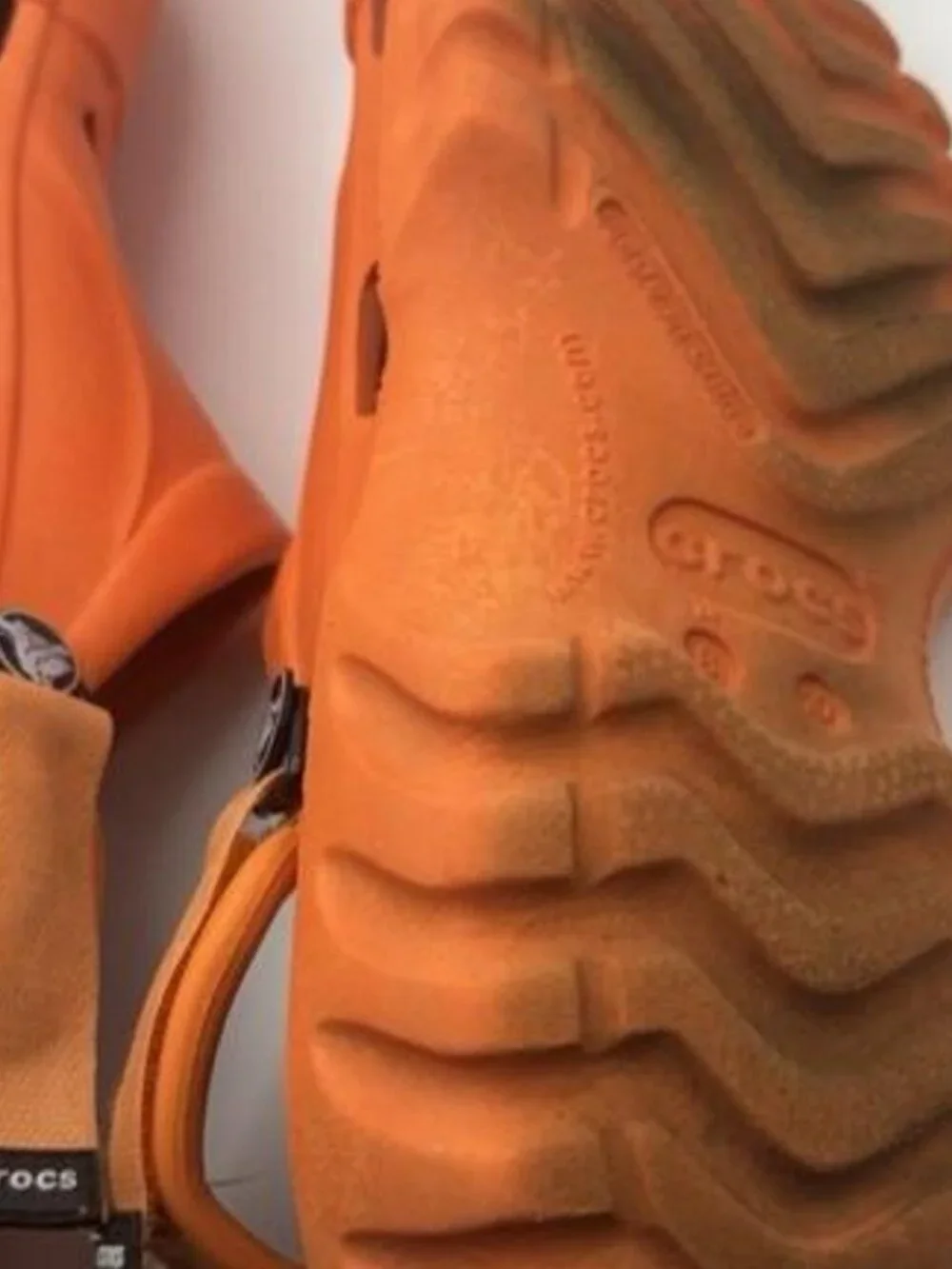 Crocs Men's Orange and Brown Clogs